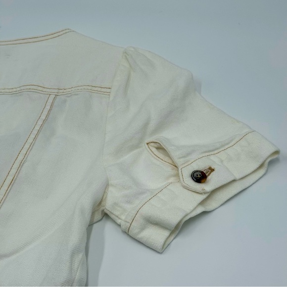 Pilcro and the Letterpress Women’s White Button-Front Mini Dress 8 Anthropologie - Picture 6 of 16